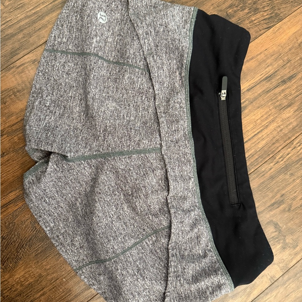 Lululemon Gray and Black Athletic Shorts